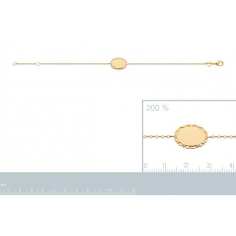 Bracelet plaqué-or 750/000 3 microns 921722