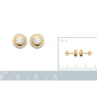 Boucles d'oreilles plaqué-or 750/000 3 microns oz 2574310