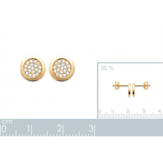 Boucles d'oreilles plaqué-or 750/000 3 microns oz 2572410