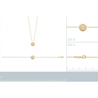 Bracelet plaqué-or 750/000 3 microns oz 97327718