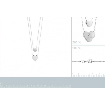 Collier argent rhodié 925/000 oz Spécial Saint Valentin 873252