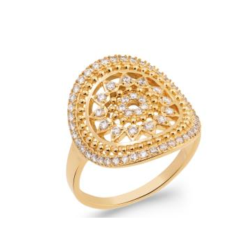 Bague plaqué-or 750/000 5 microns oz 2PML510