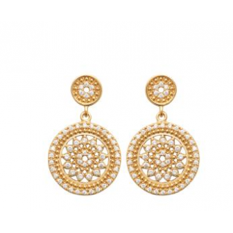 Boucles d'oreilles plaqué-or 750/000 3 microns oz 2570410