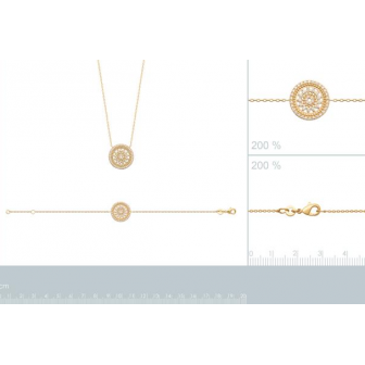 Collier plaqué-or 750/000 3 microns oz 97325945