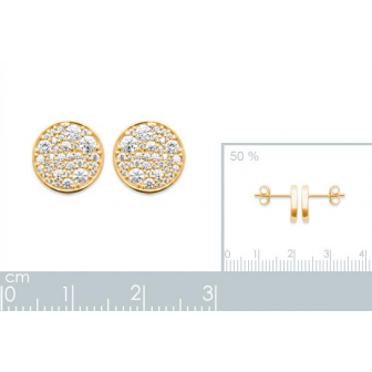 Boucles d'oreilles plaqué-or 750/000 3 microns oz 2573310