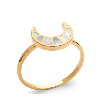 Bague plaqué-or 750/000 5 microns Nacre 2PML704