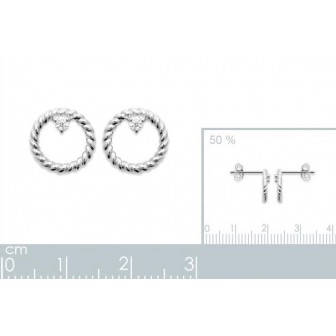 Boucles d'oreilles argent rhodié oz 1578710