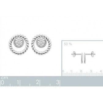Boucles d'oreilles argent rhodié oz 1578610
