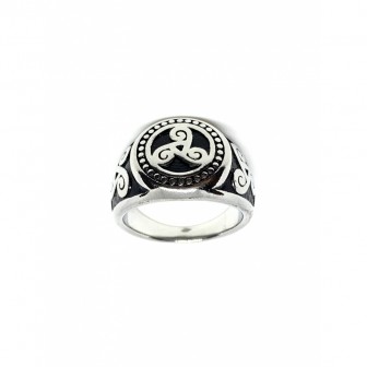Bague acier triskell BA146