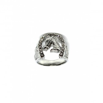 Bague acier cheval BA144