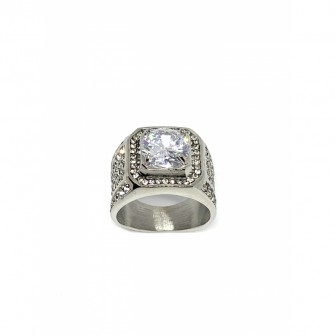 Bague acier chevalier strasse BA139-1