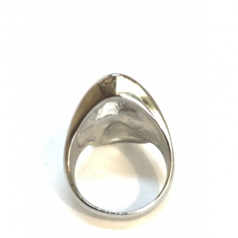 Bague acier tête de mort capitaine BA071