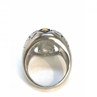 Bague acier tête de mort BA066