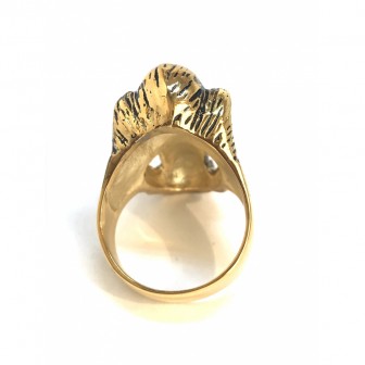 Bague acier tête de mort avec moustache BA064