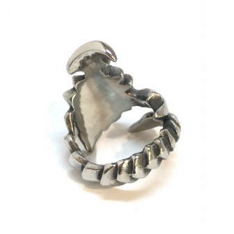 Bague acier scorpion zirconium noir BA011