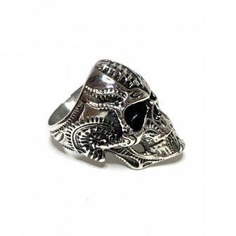 Bague acier tête de mort BA135