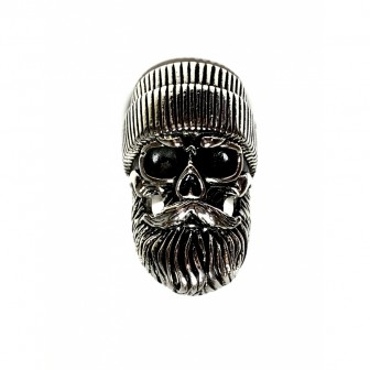 Bague acier tête de mort BA134