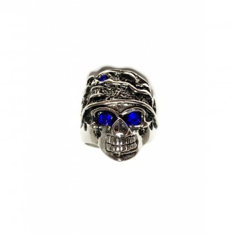 Bague acier tête de mort BA124
