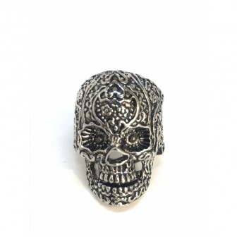 Bague tête de mort mexicaine BA079
