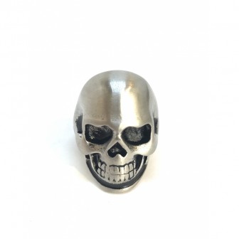 Bague acier tête de mort BA075