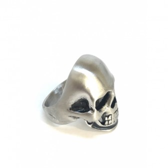 Bague acier tête de mort BA075