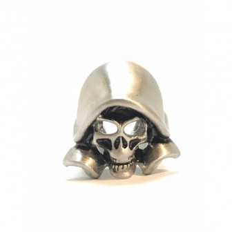 Bague acier tête de mort BA019