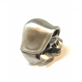 Bague acier tête de mort BA019