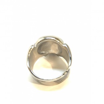 Bague acier tête de mort avec des ailes BA028