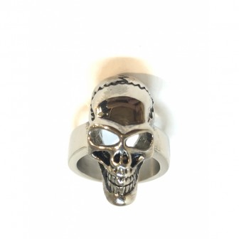 Bague acier tête de mort BA027
