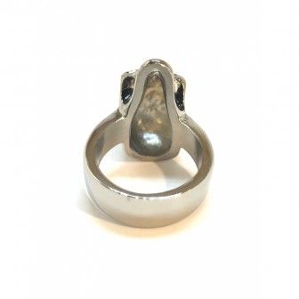 Bague acier tête de mort BA027