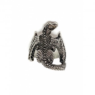 Bague acier dragon BA120