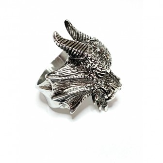 Bague acier dragon BA119