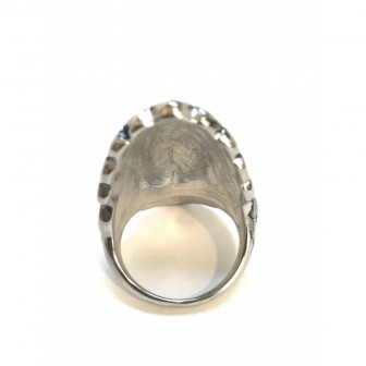 Bague acier tête d’indien BA074