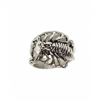 Bague acier scorpion BA118