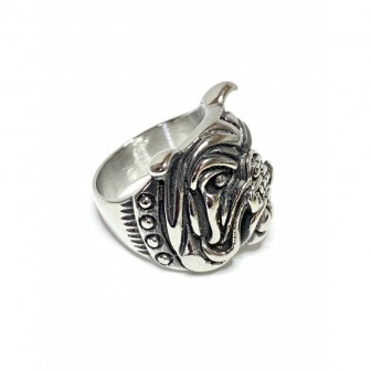 Bague acier bouledogue BA117