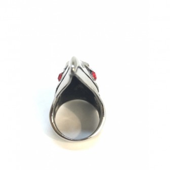 Bague acier tête d’aigle BA060