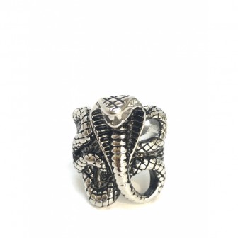 Bague acier cobra BA078