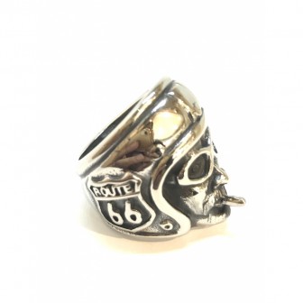 Bague acier biker BA024