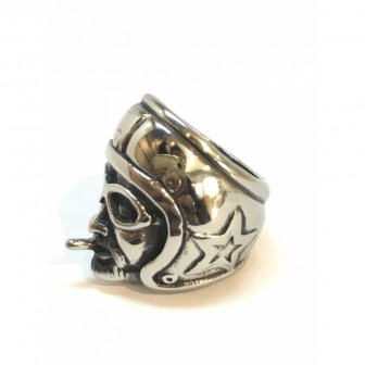Bague acier biker BA024
