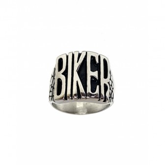 Bague acier biker BA111