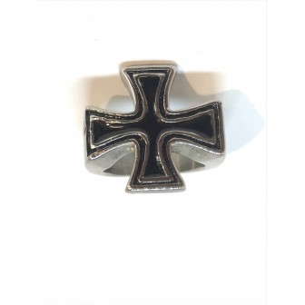 Bague acier croix de Malte BA059