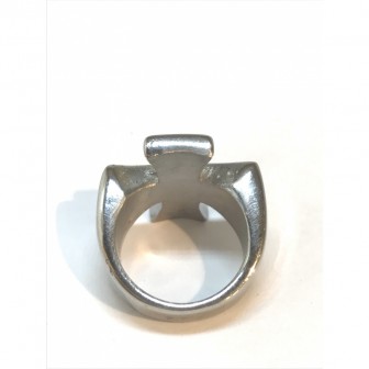 Bague acier croix de Malte BA059