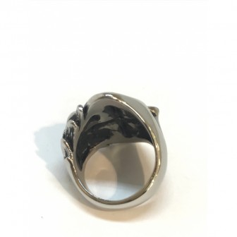 Bague acier croix BA057