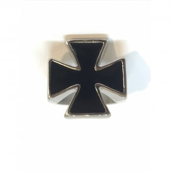 Bague acier croix de Malte BA052