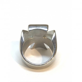 Bague acier croix de Malte BA052