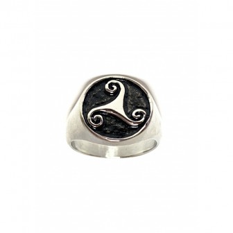 Bague acier triskell BA108