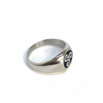 Bague acier triskell BA073
