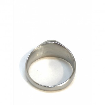 Bague acier yin yang BA072