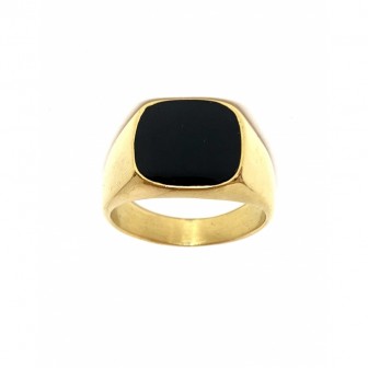 Bague acier chevalière BA098-1