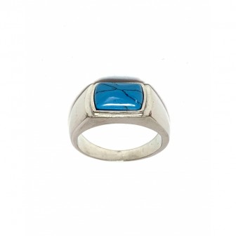 Bague acier chevalière BA095